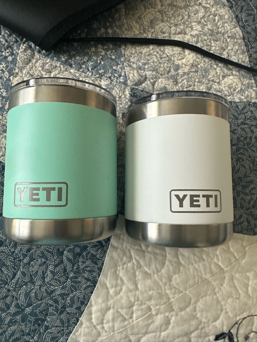 New, Yeti Seafoam and White Insulated Lowball Tumblers